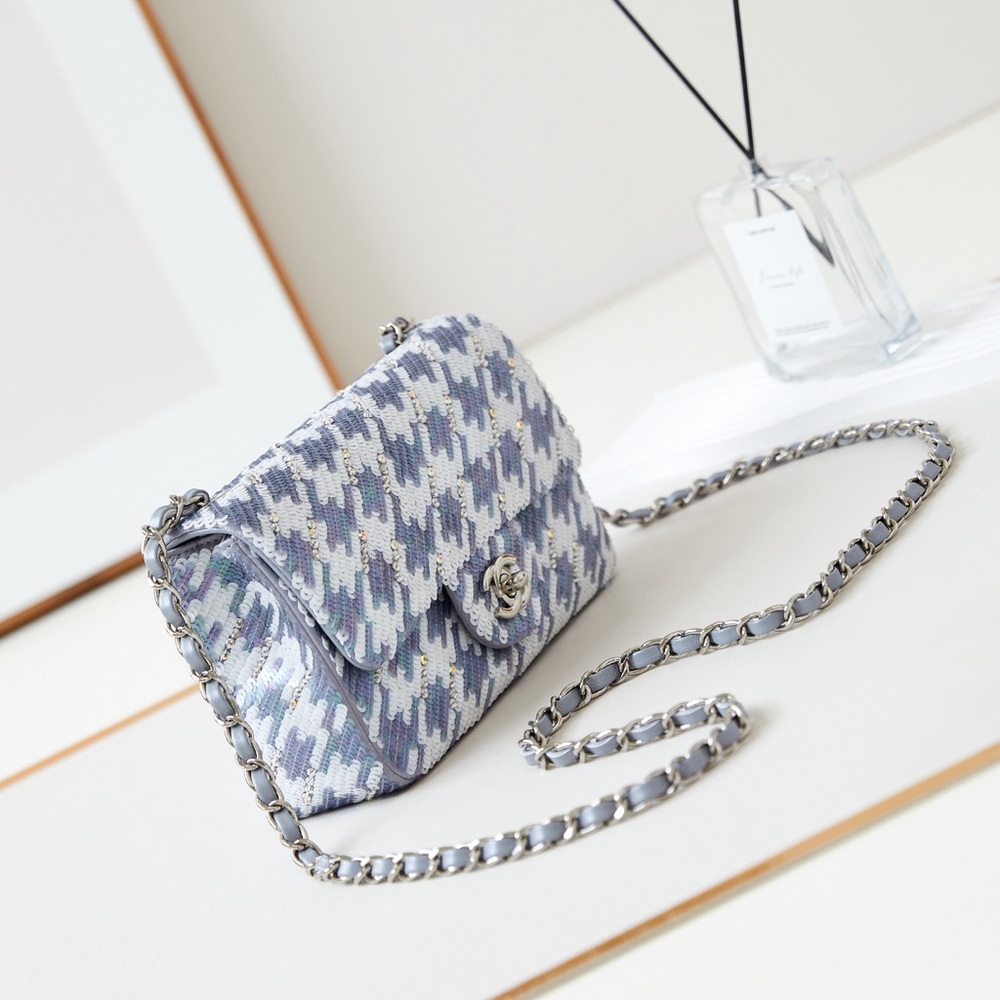 Chic Patterned Chain Shoulder Bag - Picture 2 of 7